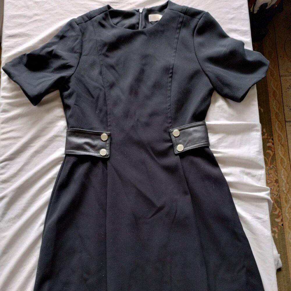 Michael Kors Snap-waist A-line Dress, In Black